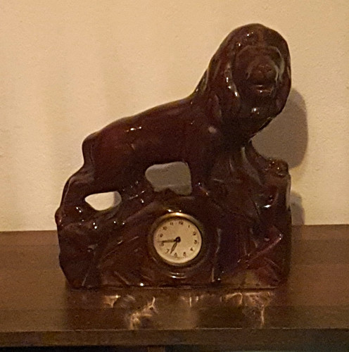 Kaminuhr keramik braun - kaminuhr,